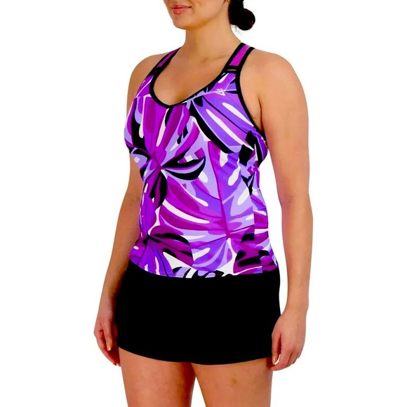 ZeroExposur Woman’s Floral Leaf Print Action Tankini Size Large | NWT! - Picture 1 of 10